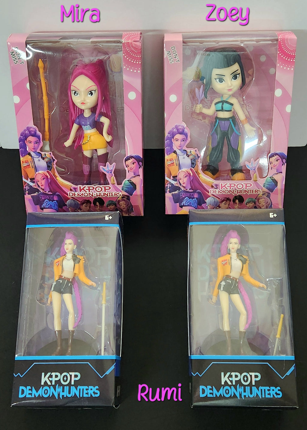 K-Pop Demon Hunters Large FIGURES - MIRA, ZOEY & RUMI