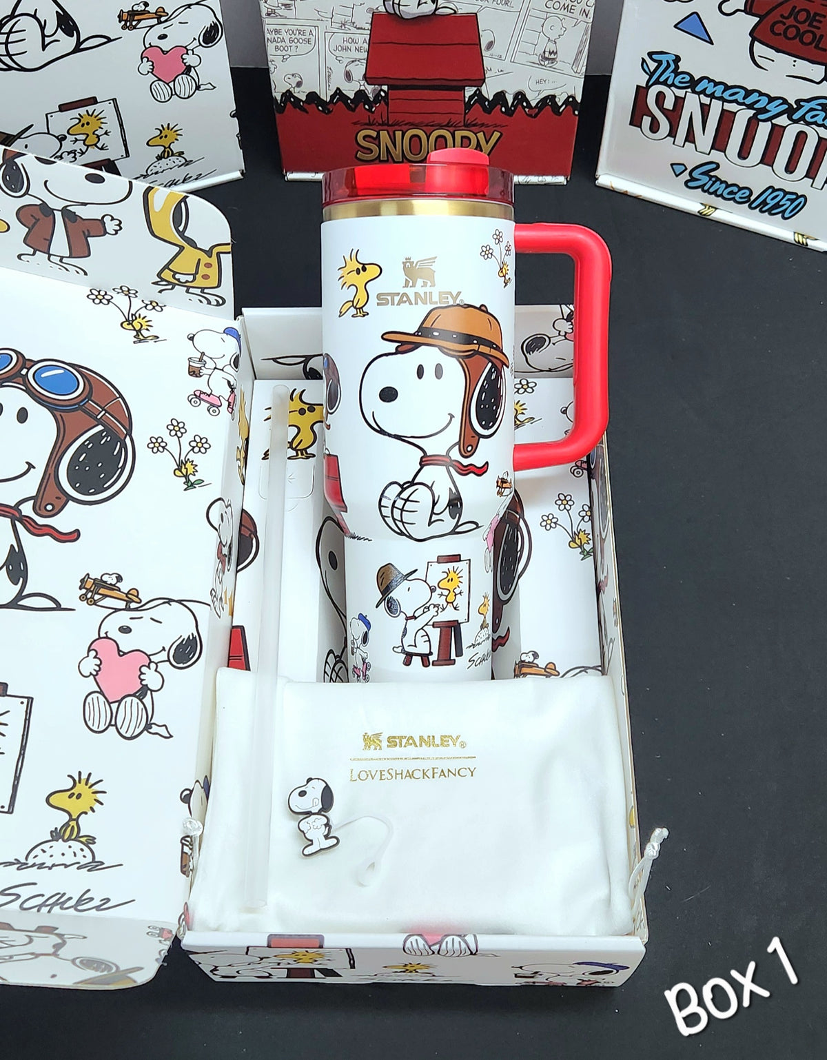 SNOOPY Stainless Steel Tumbler Cups w/GIFT BOX | 40 oz