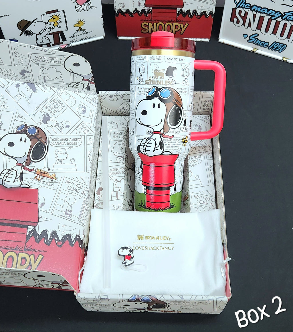 SNOOPY Stainless Steel Tumbler Cups w/GIFT BOX | 40 oz