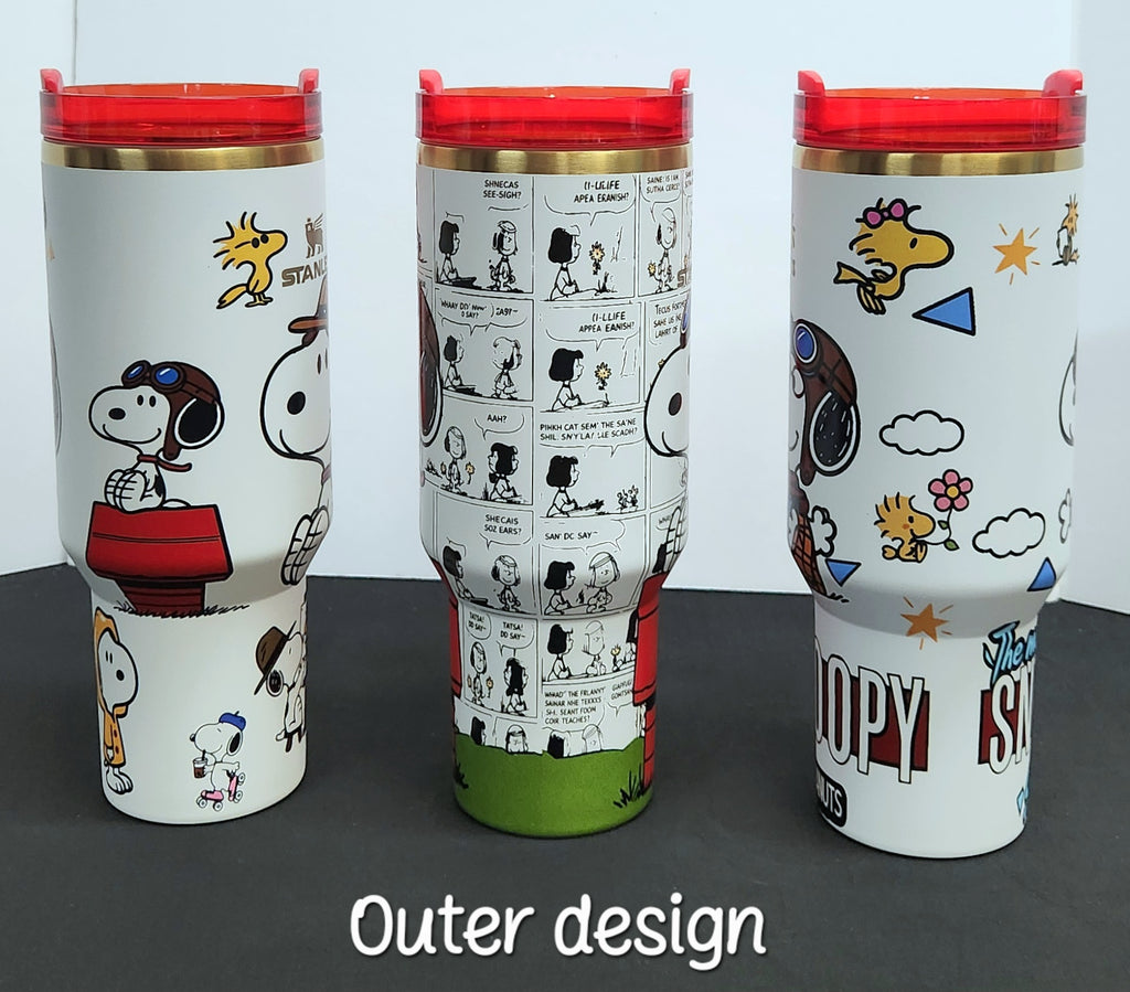 SNOOPY Stainless Steel Tumbler Cups w/GIFT BOX | 40 oz