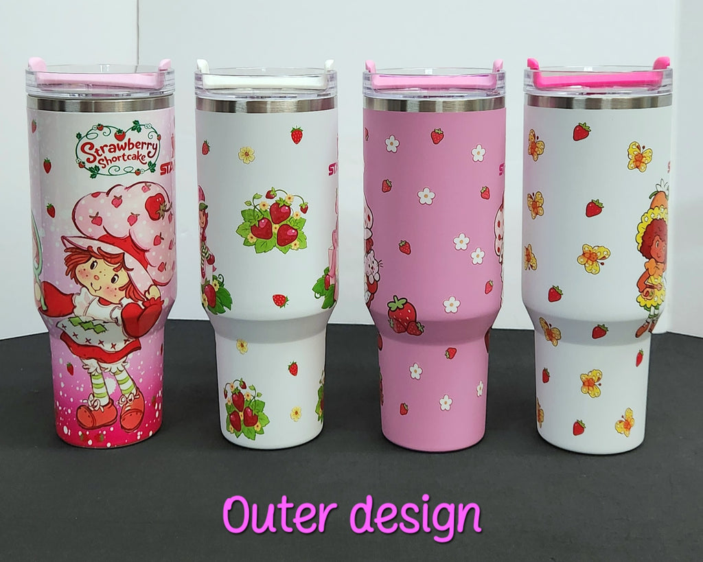 STRAWBERRY SHORTCAKE Stainless Steel Tumbler Cups | 40 oz | Orange Blossom