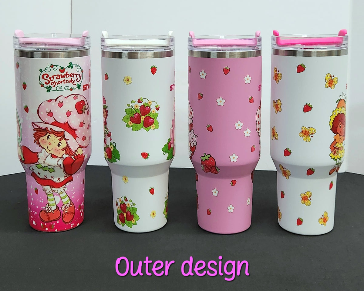 STRAWBERRY SHORTCAKE Stainless Steel Tumbler Cups | 40 oz | Orange Blossom