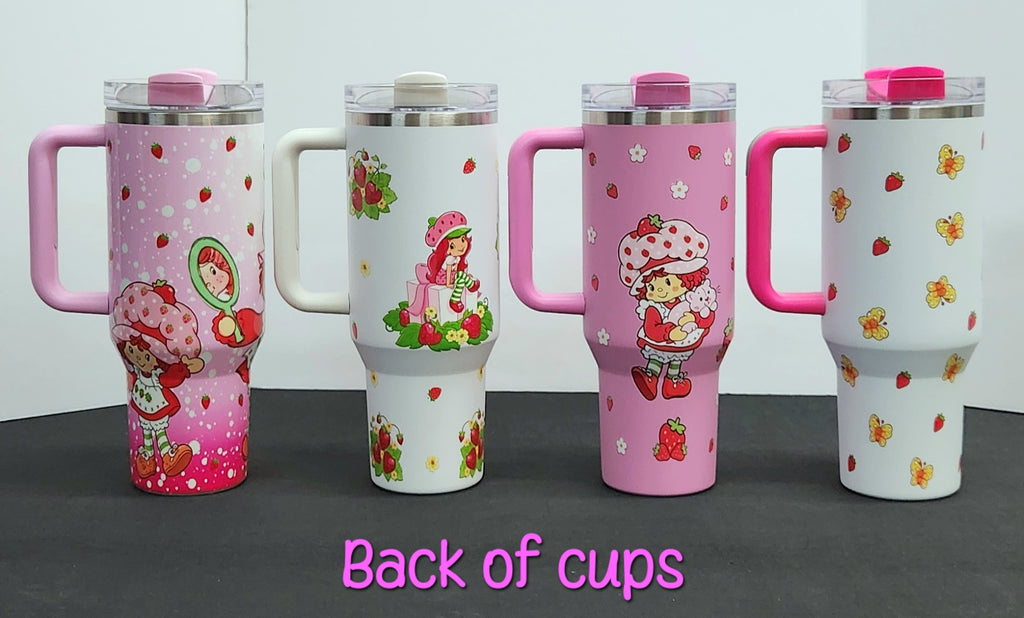 STRAWBERRY SHORTCAKE Stainless Steel Tumbler Cups | 40 oz | Orange Blossom