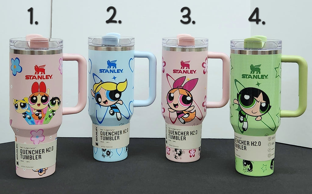 POWERPUFF GIRLS Stainless Steel Tumbler Cups | 40 oz | Bubbles, Blossom, Buttercup