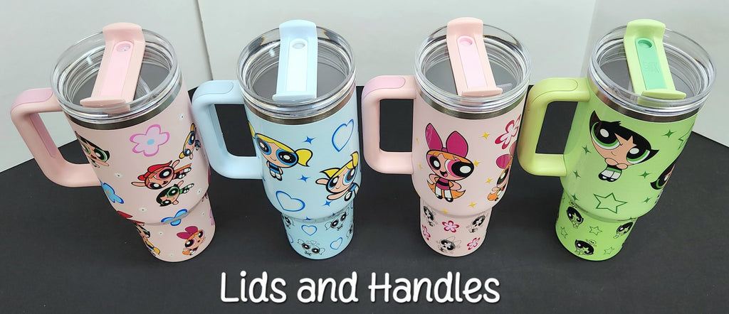 POWERPUFF GIRLS Stainless Steel Tumbler Cups | 40 oz | Bubbles, Blossom, Buttercup