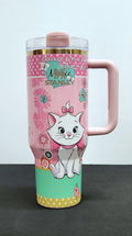 MARIE Stainless Steel Tumbler Cups | 40 oz | White Cat