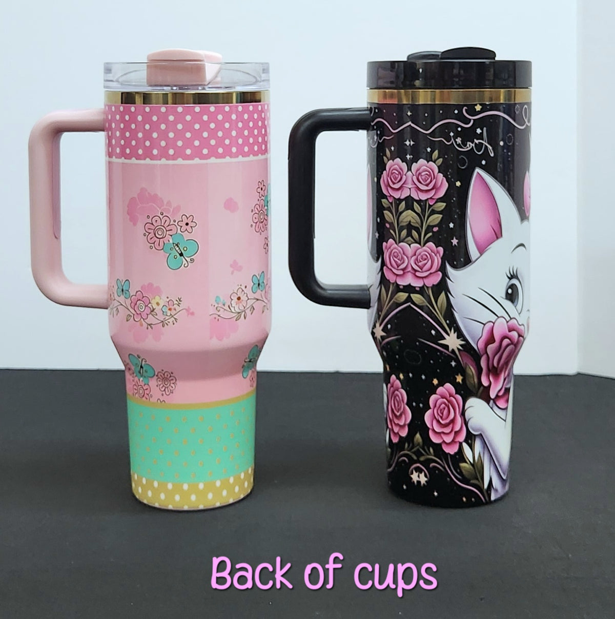 MARIE Stainless Steel Tumbler Cups | 40 oz | White Cat