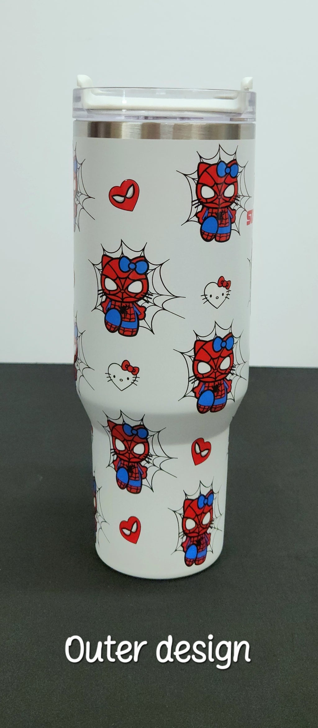 HELLO KITTY SPIDERMAN Stainless Steel Tumbler Cup | 40 oz