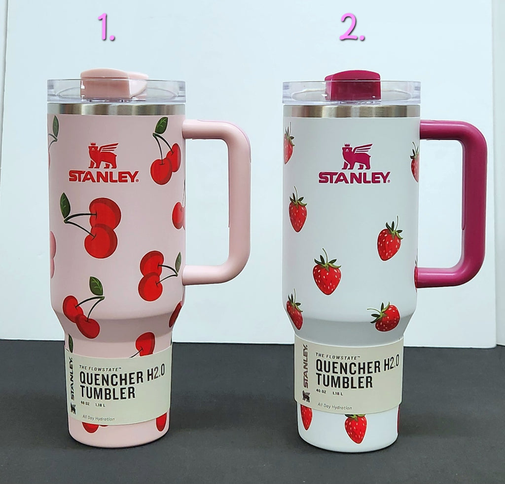 CHERRIES & STRAWBERRIES Stainless Steel Tumbler Cups | 40 oz