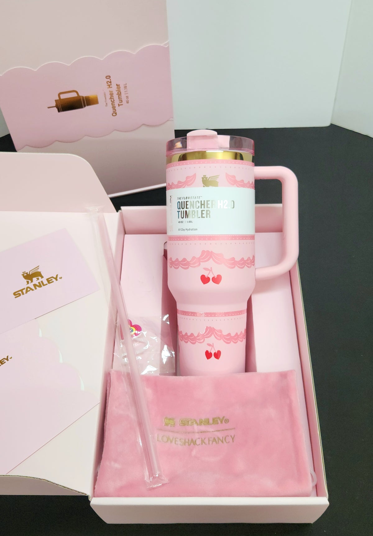 CHERRY Stanley Tumbler Cup with GIFT BOX | 40 oz