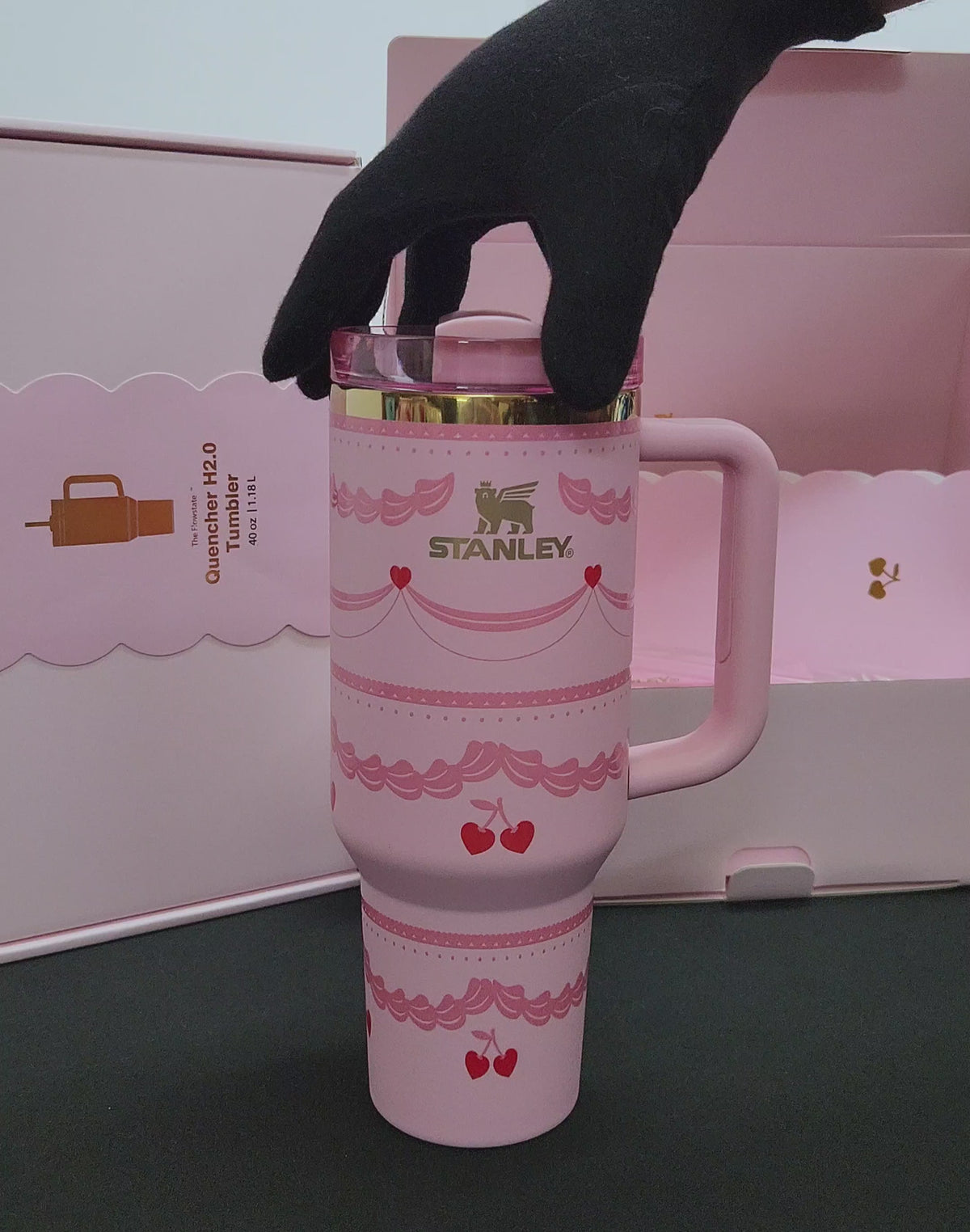 CHERRY Stanley Tumbler Cup with GIFT BOX | 40 oz