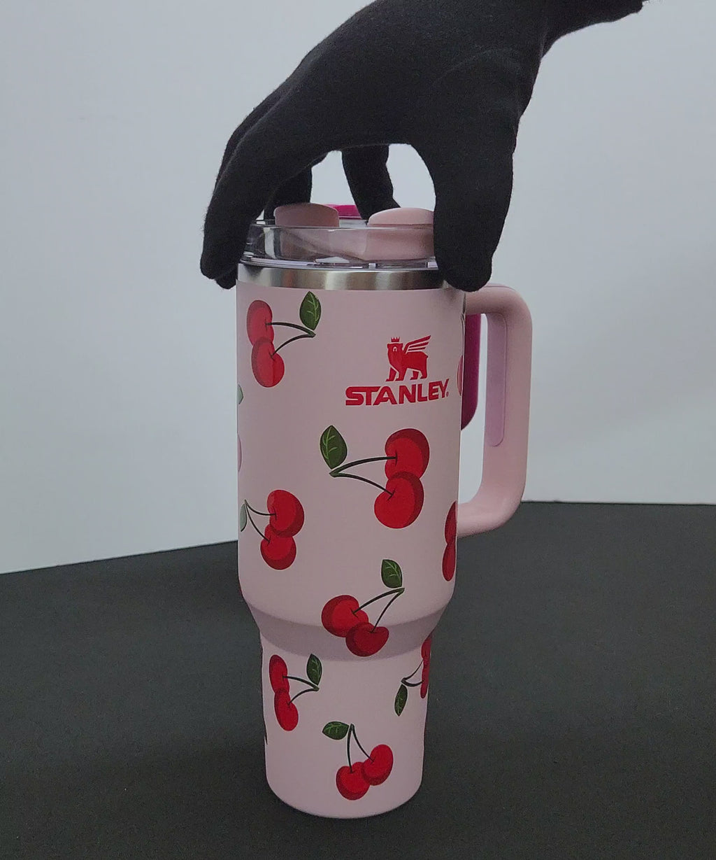 CHERRIES & STRAWBERRIES Stainless Steel Tumbler Cups | 40 oz